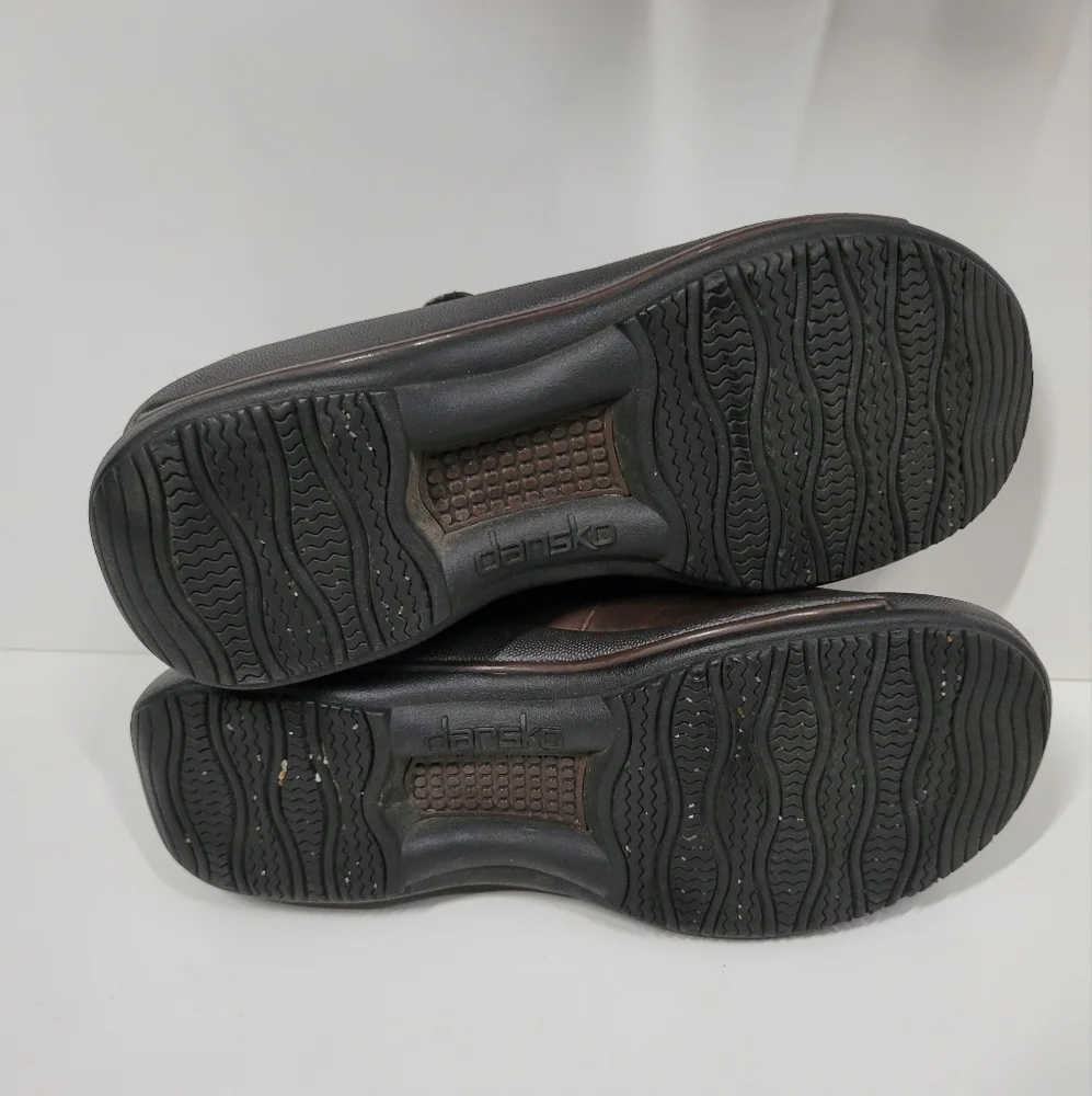 Dansko Marah Brown Leather Mary Jane Clog Comfort Shoes Women Size 7.5 EU 38 - Picture 4 of 5